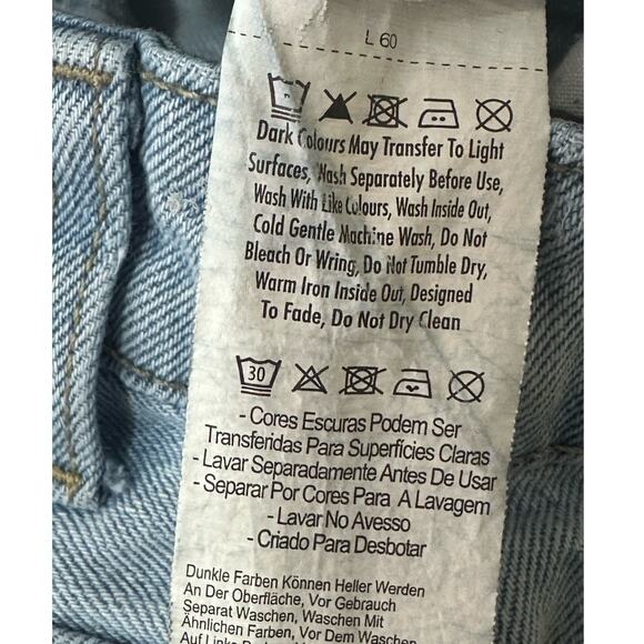 Cotton:On High Rise Flashback blue denim cuffed hem jean shorts size 12 - Picture 6 of 10